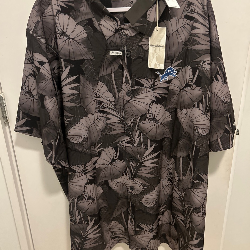 Tommy Bahama Detroit Lions Hawaiian Shirt Island Zone 4X LB NFL Team Collab